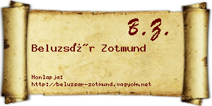 Beluzsár Zotmund névjegykártya